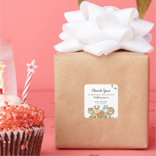 Jungle Safari Baby Shower Square Sticker