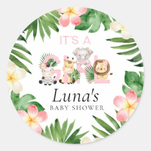 Jungle Safari Baby Shower Thank You Favour Sticker