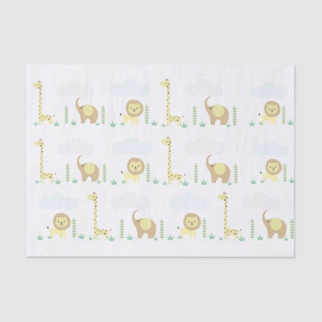 Jungle Safari Baby Tissue Paper (Front)