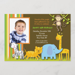 Jungle Safari Birthday Invitation