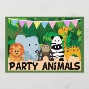 Jungle Safari Birthday Invitations