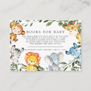 Jungle Safari Books For Baby Baby Shower Card