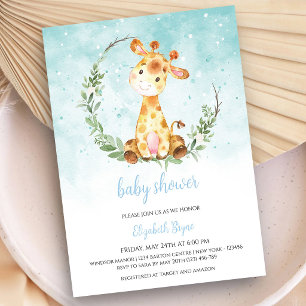 Jungle Safari Boy Baby Shower Invitation