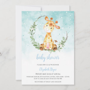 Jungle Safari Boy Baby Shower Invitation