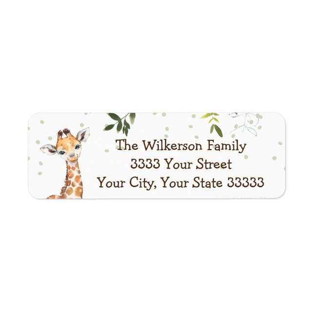 Jungle Safari Giraffe Baby Shower (Front)