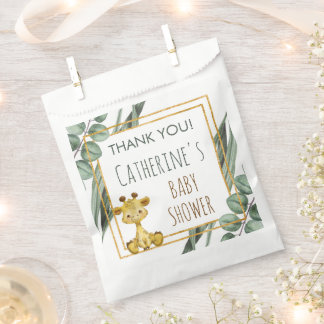 Jungle Safari Giraffe Baby Shower Thank You Favour Bags