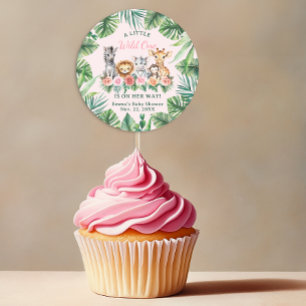 Jungle Safari Girl Baby Shower Favour Stickers