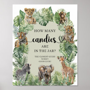 Jungle Safari How Many Candies Are In The Jar game Poster