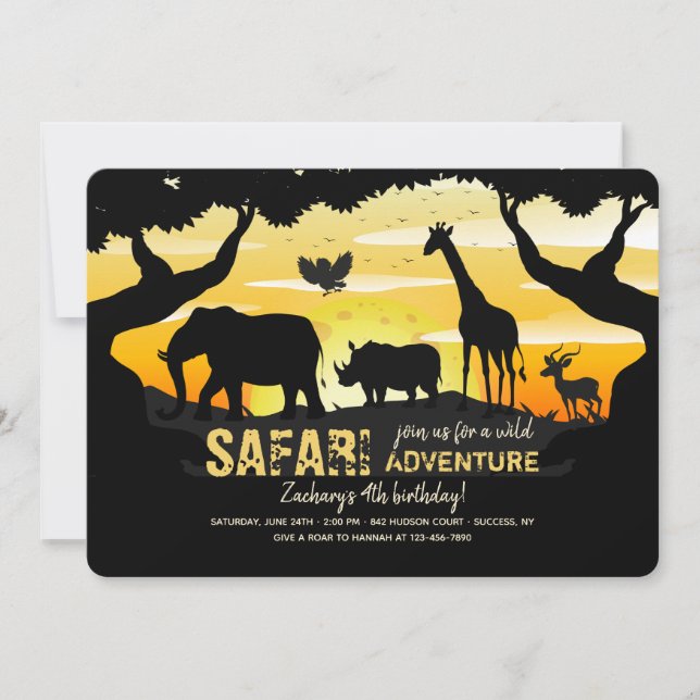 Jungle Safari Invitation (Front)