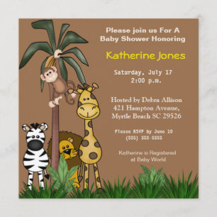 Jungle Safari  Invitations