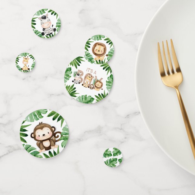 Jungle Safari It's a Boy Baby Shower Confetti (Group)