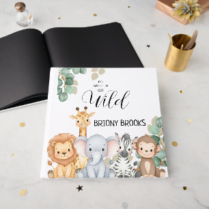 Jungle Safari "It's About To Get Wild" Baby Shower Guest Book