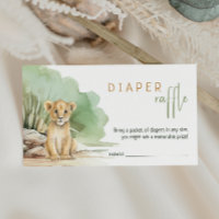 Jungle Safari Lion Baby Shower Diaper Raffle