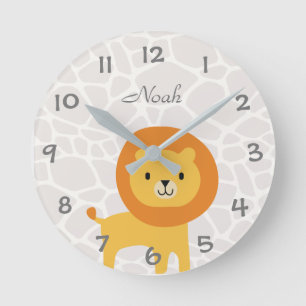 Jungle Safari Lion Kids/Nursery Wall Clock