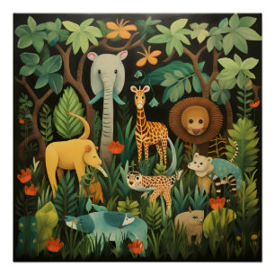 Jungle Safari Nursery Print