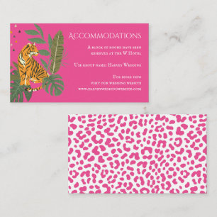Jungle Safari Tiger Wedding Accommodations Enclosu Enclosure Card