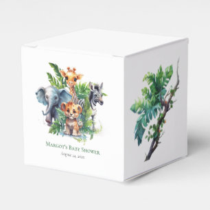 Jungle Safari Tropical Animals Baby Shower Favour Box