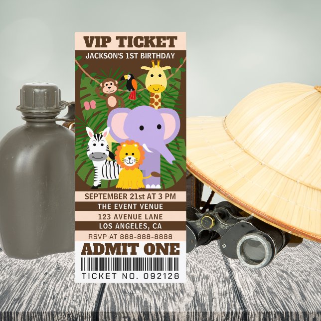 Jungle Safari VIP Ticket Kids Birthday (Creator Uploaded)