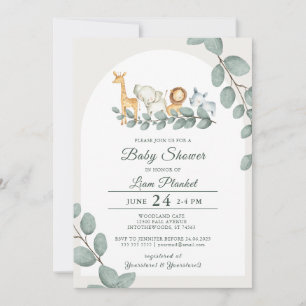 Jungle Safari Wild Baby Shower Invitation