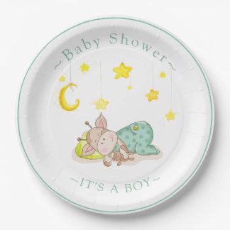 Jungle Safari Wild Baby Shower Paper Plate