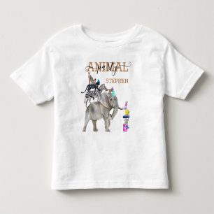 Jungle Safari Wild One Birthday Party Animal Toddler T-Shirt