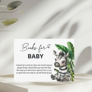 Jungle Safari Zebra Books for Baby Enclosure Card