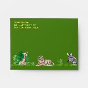 Jungle Sarfari Animals Envelope