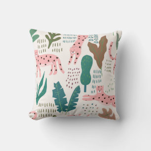 Jungle seamless pattern cushion