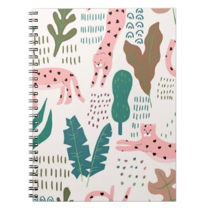 Jungle seamless pattern notebook