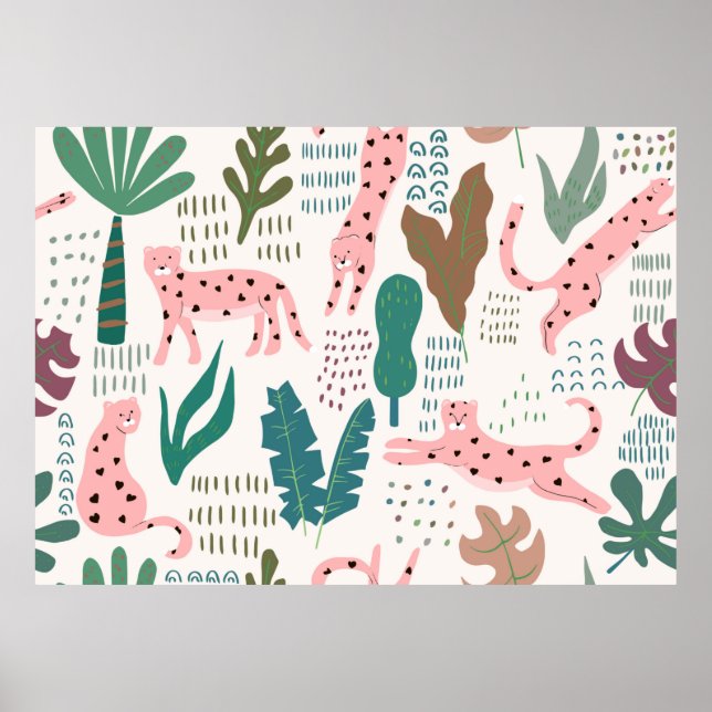 Jungle seamless pattern poster (Front)
