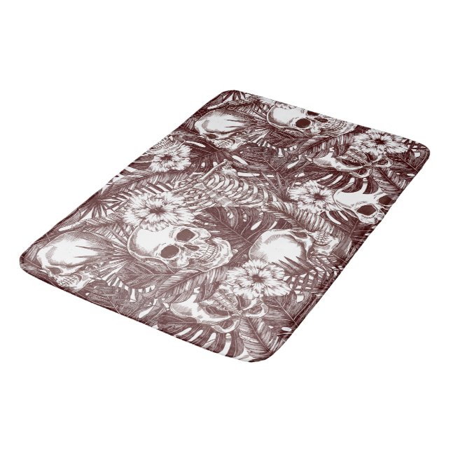 Jungle Skulls Bath Mat (Angled)
