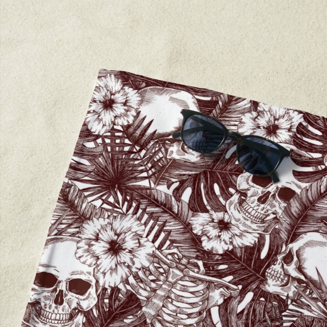 Jungle Skulls Beach Towel (In Situ)