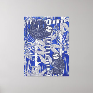 Jungle Sloths Canvas Print