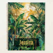 JUNGLE SPIRIT WATERCOLOR GREEN BANANA FOREST