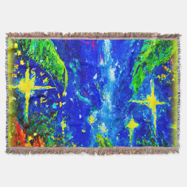 Jungle Stars Painting. Buy Now Throw Blanket (Front)