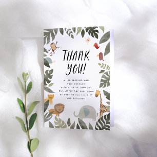 Jungle Storybook Boy Baby Shower Thank You