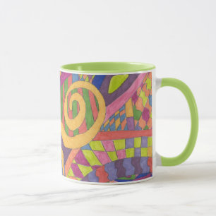 "Jungle Stripes 2" Abstract Art Mug
