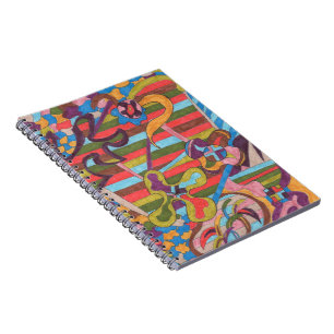 "Jungle Stripes I" Abstract Art Notebook