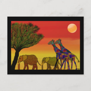Jungle Sunset Postcard