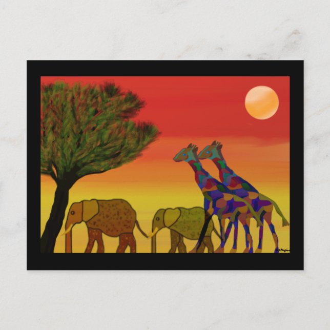 Jungle Sunset Postcard (Front)