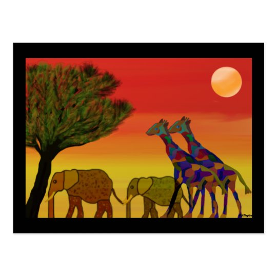 Jungle Sunset Postcard