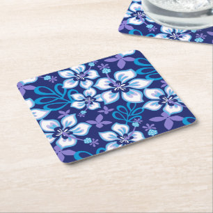 JUNGLE SURF (BLUE COMBO) SQUARE PAPER COASTER