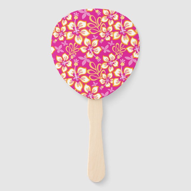 JUNGLE SURF (HOT PINK COMBO) HAND FAN (Front)