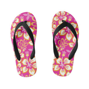 JUNGLE SURF (HOT PINK COMBO) KID'S FLIP FLOPS