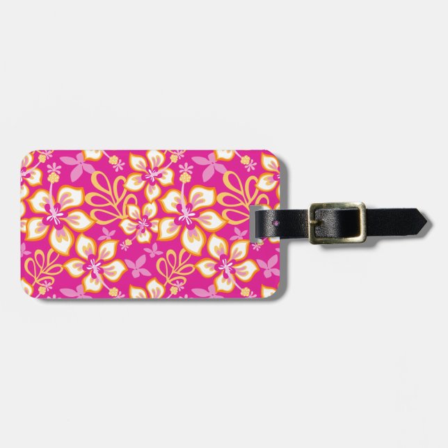 JUNGLE SURF (HOT PINK COMBO) LUGGAGE TAG (Front Horizontal)
