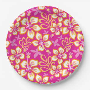 JUNGLE SURF (HOT PINK COMBO) PAPER PLATE