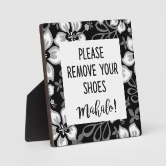 JUNGLE SURF IN BLACK- Please Remove Shoes Plaque