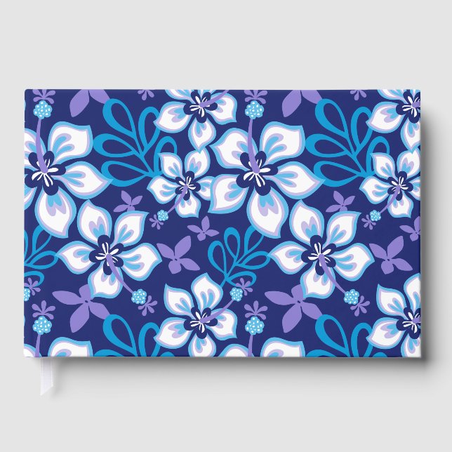 JUNGLE SURF PATTERN IN BLUE GUEST BOOK (Front)
