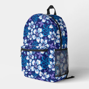 JUNGLE SURF PATTERN IN BLUE PRINTED BACKPACK