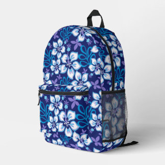 JUNGLE SURF PATTERN IN BLUE PRINTED BACKPACK
